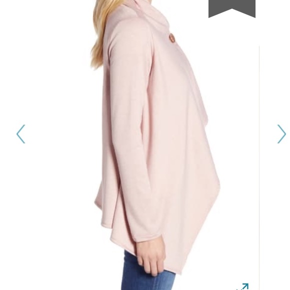 ♻️ BOBEAU One-Button Fleece Wrap Cardigan - Picture 3 of 10